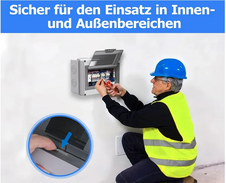 Verteilerkasten Hutschiene 8 BE Steuerung WW Heizstab – Bild 4